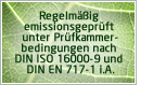 Emissionen geprüft im eco-Umweltinstitut Köln